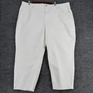 Old Navy High Rise Straight White Jeans Womens 24 Plus Size Stretch